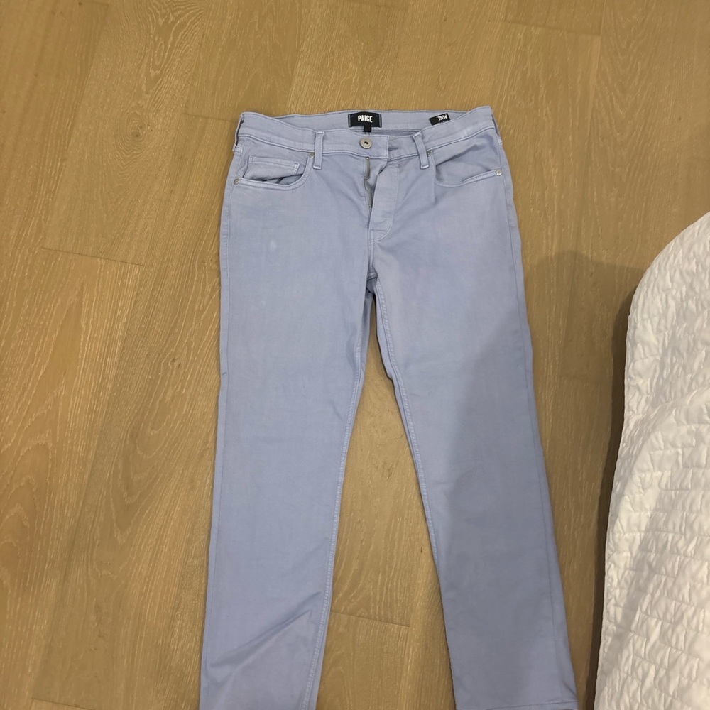 PAIGE Soft Blue straight Jeans